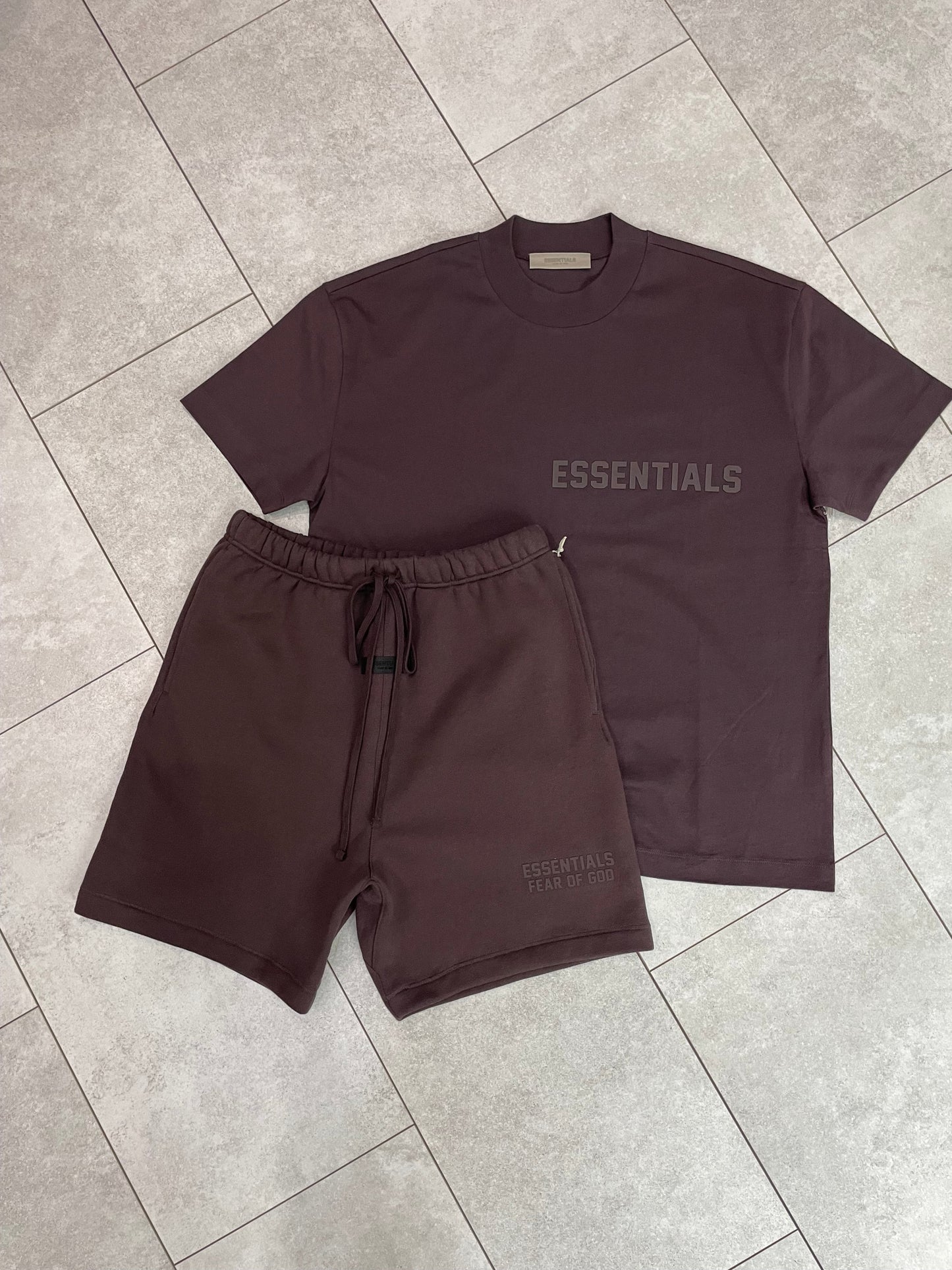 Fear of God Essentials Plum Summer set