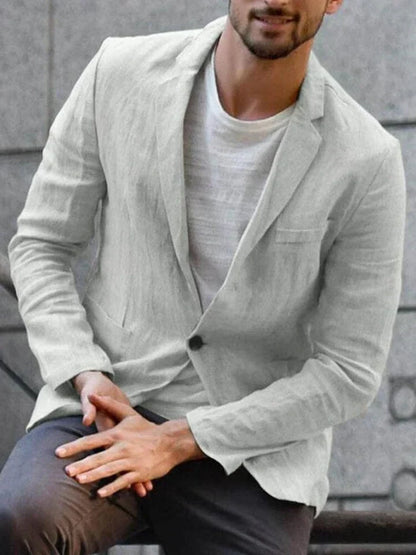 Moderne linnen blazer voor de trendbewuste man