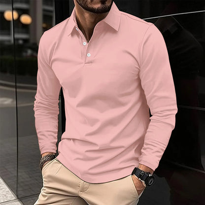 Marco | Casual polo met lange mouwen