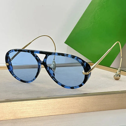 Oversized vintage stijl piloten zonnebril